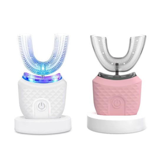 Wireless Charging U-shaped Adult Electric Toothbrush Ultrasonic Toothbrush With Silicone Waterproof Vibration Sonic Toothbrush
